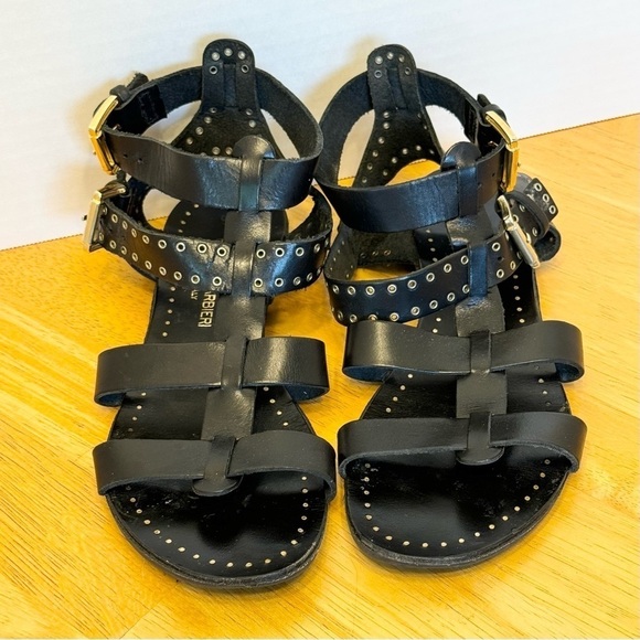 Barbara Barbieri Sandals Black Sz 6 1/2 - Picture 1 of 7